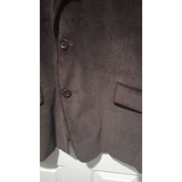 Stafford 46R Classic Fit CORDUROY w/ Elbow Patches Sport Coat Blazer Jacket Blue - Picture 6 of 12